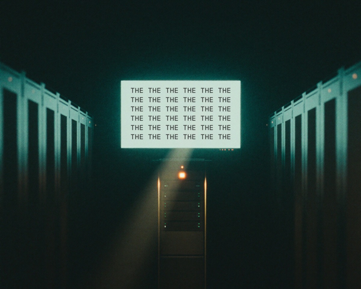 Illustration for the language model bit-flip experiment story