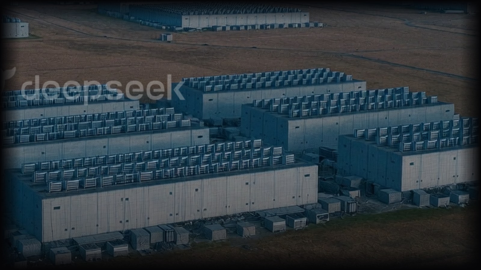 Illustration for the DeepSeek gigawatt data center story
