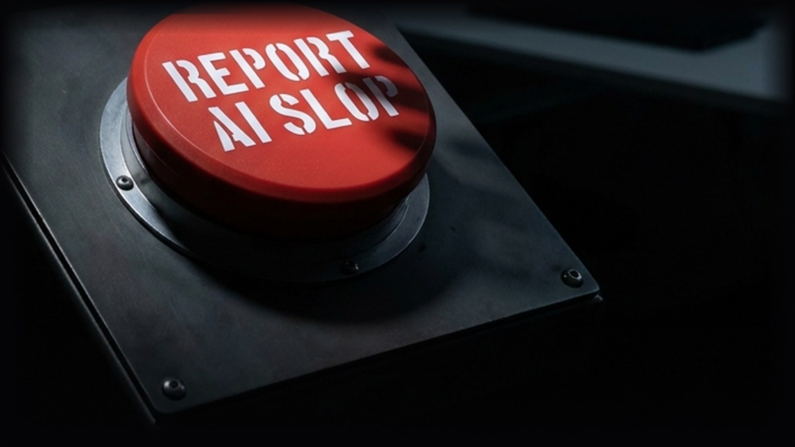 Illustration for the LinkedIn AI slop button story