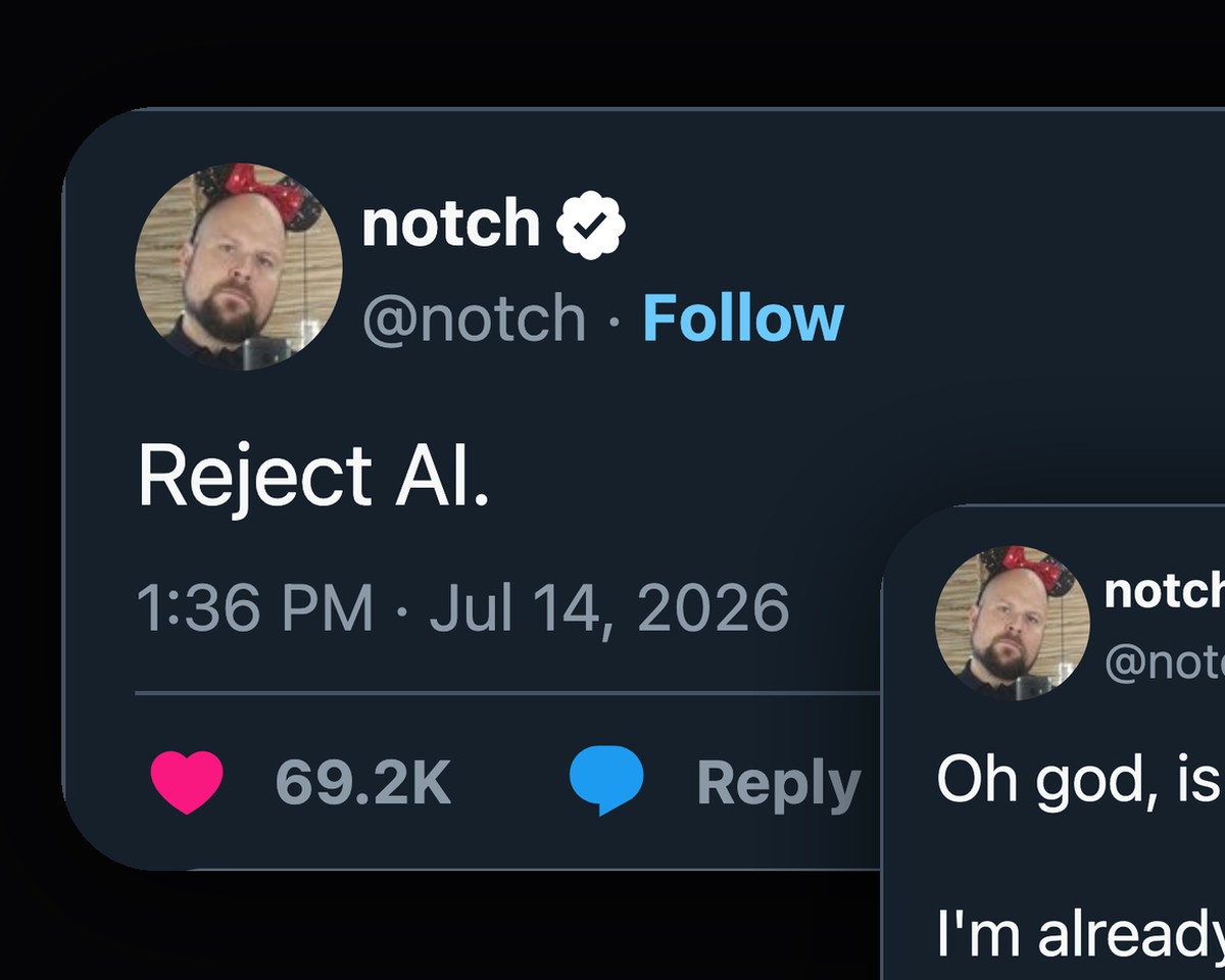 Illustration for the Notch reversal on AI coding story