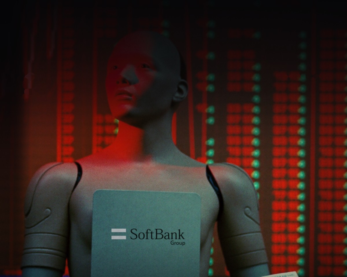 Illustration for the SoftBank share drop story