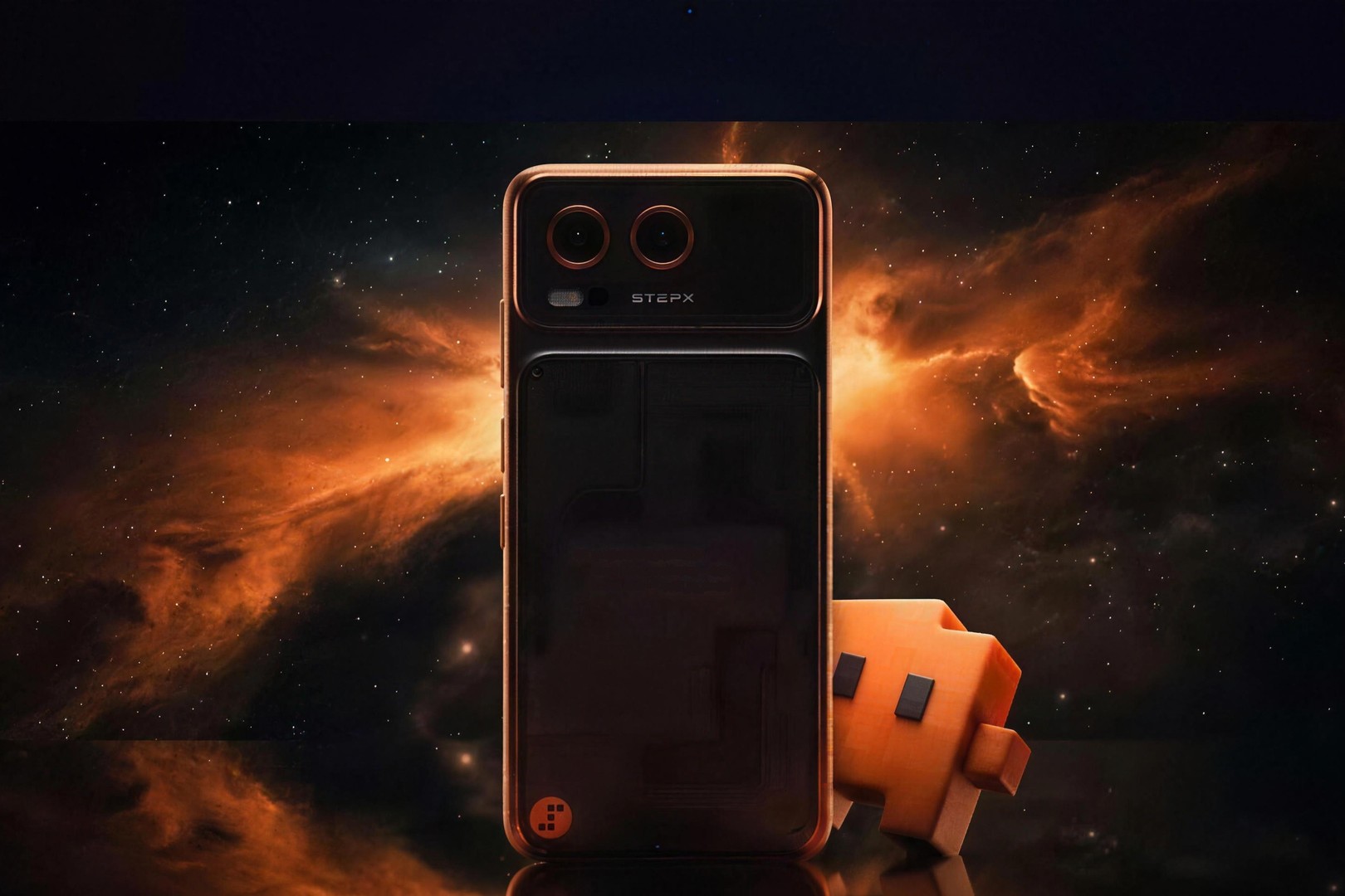 StepX Neo smartphone product image showing the rear display