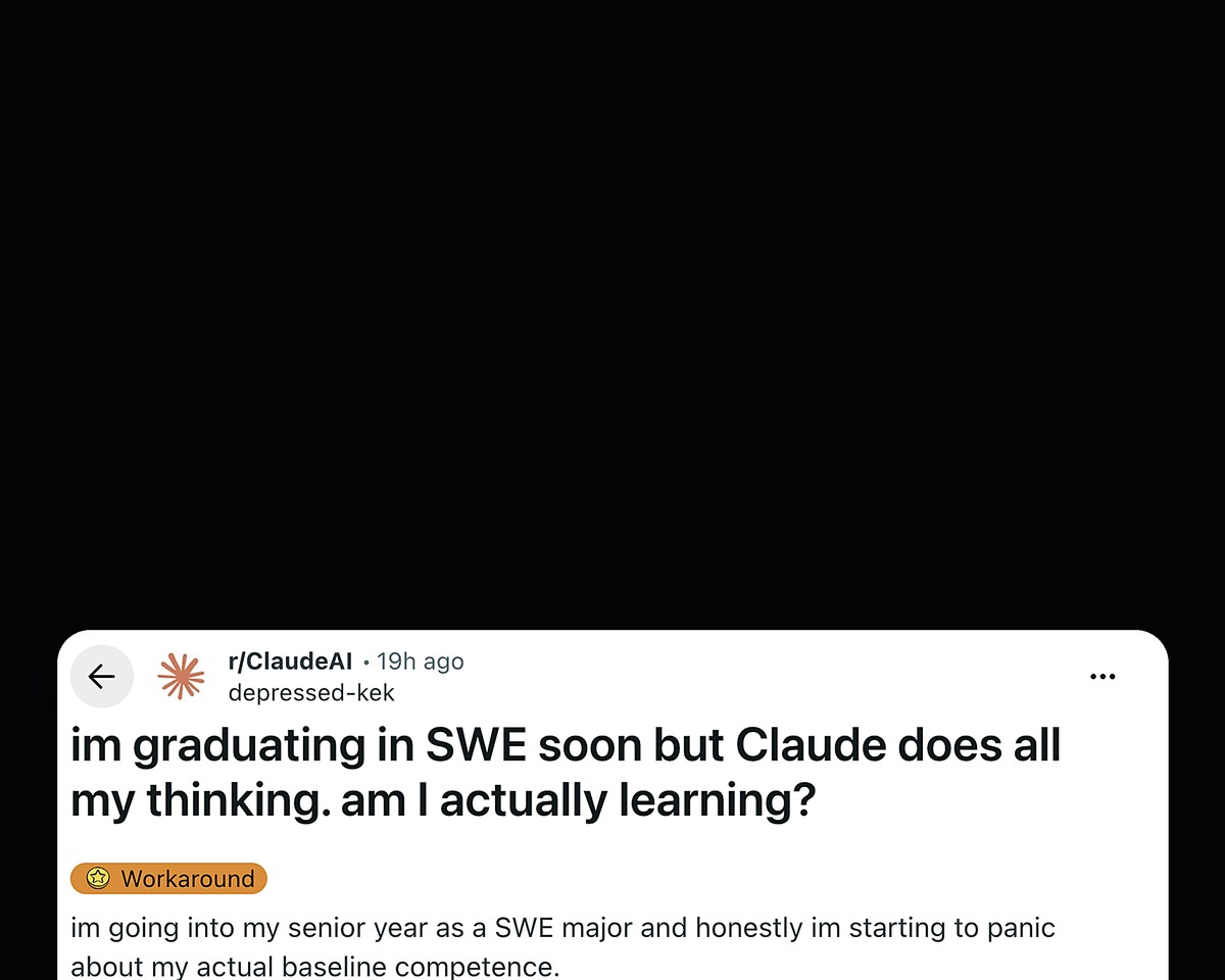 Illustration for the software engineering student and Claude story