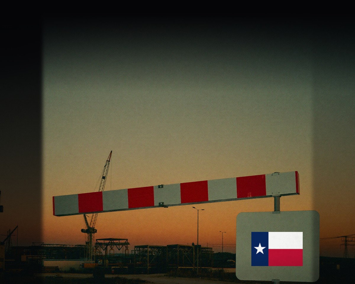 Illustration for the Texas data center approvals freeze story